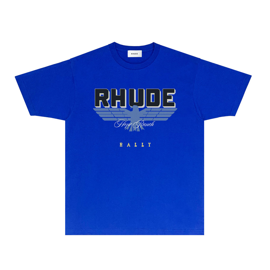 Rhude T Shirts Printed Trendy Pure Cotton