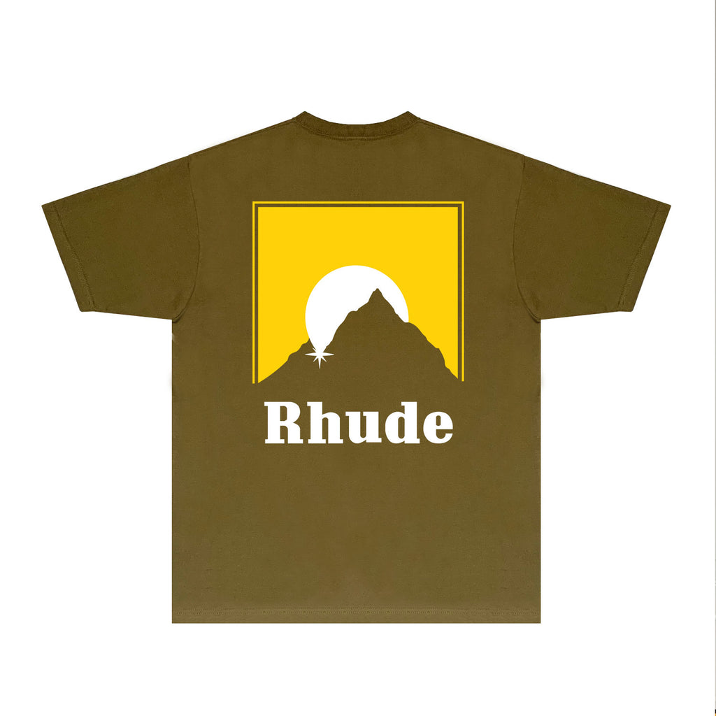 Rhude T Shirts Printed Trendy Pure Cotton