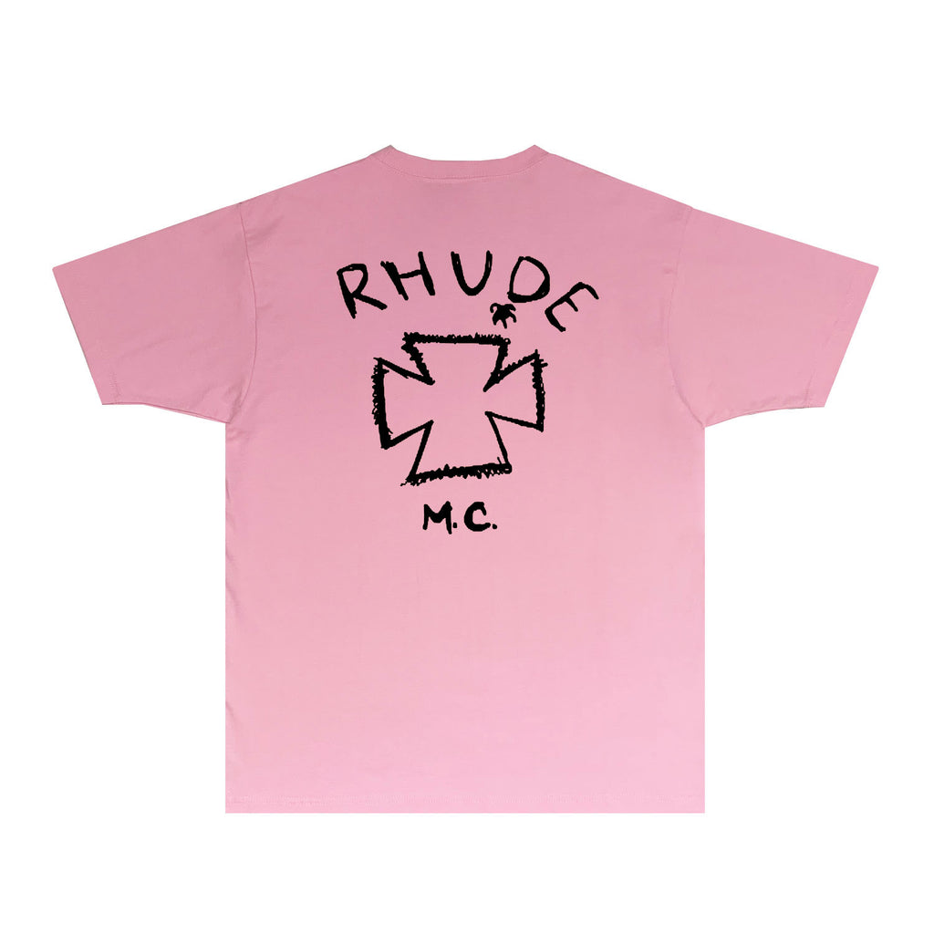 Rhude T Shirts Printed Trendy Pure Cotton