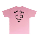 Rhude T Shirts Printed Trendy Pure Cotton