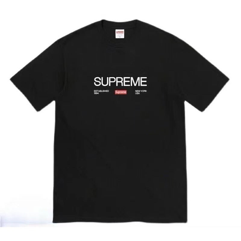 Supreme Men's Alphabet Cartoon Printed Cotton T-shirt Couple