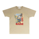 Rhude T Shirts Printed Trendy Pure Cotton