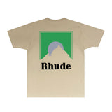 Rhude T Shirts Printed Trendy Pure Cotton