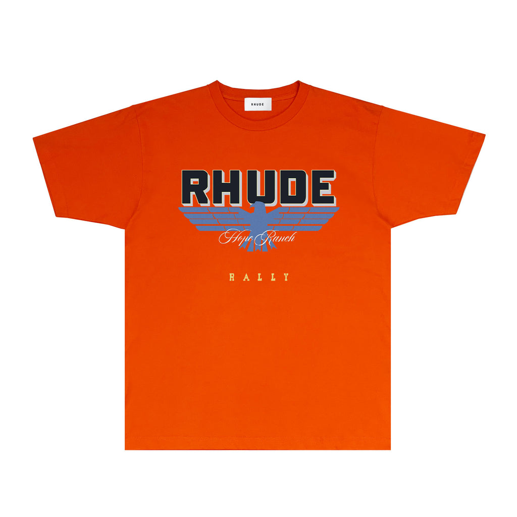 Rhude T Shirts Printed Trendy Pure Cotton