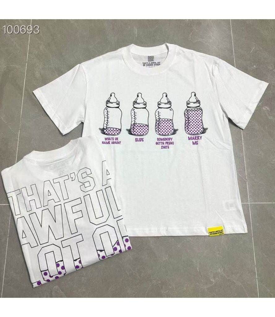 Cough Syrup T Shirts Direct Injection Hot Diamond Short Sleeves