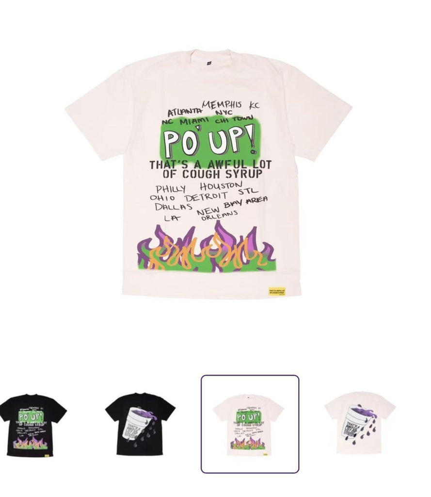 Cough Syrup T Shirts Direct Injection Hot Diamond Short Sleeves