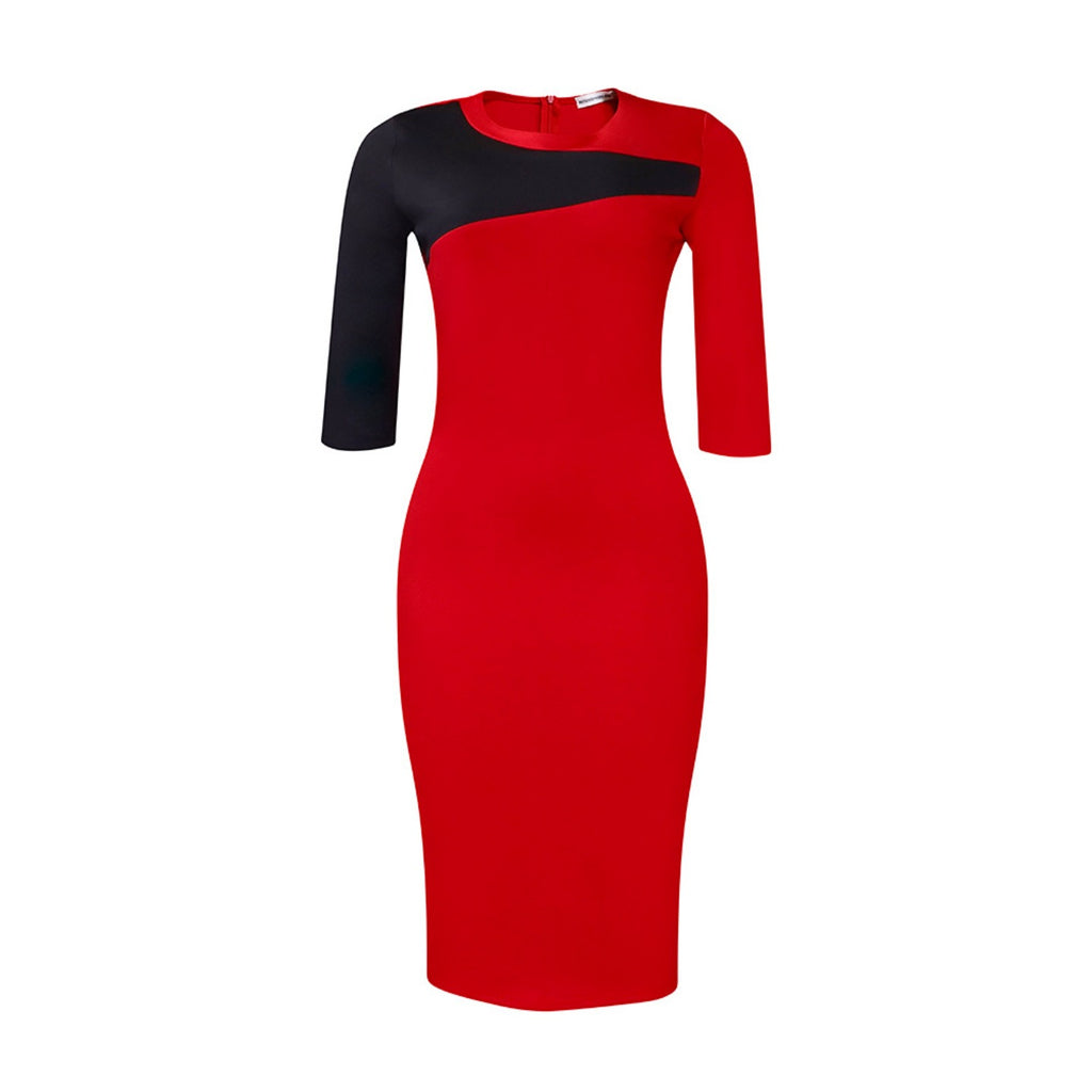 Women Dress Women's Autumn Solid Color Dress