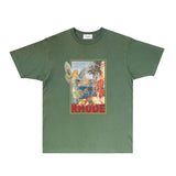 Rhude T Shirts Printed Trendy Pure Cotton