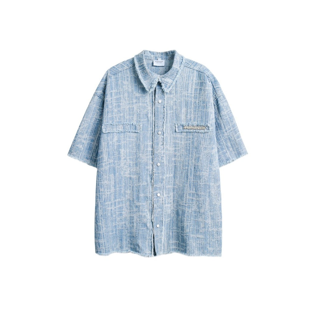 Unisex Shirt Vintage Denim Loose Cardigan