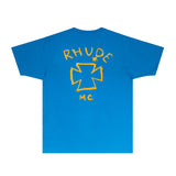 Rhude T Shirts Printed Trendy Pure Cotton