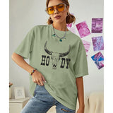CM C&M WODRO Oversized Country Graphic Tees for Women