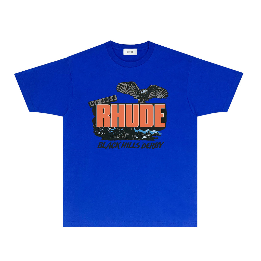 Rhude T Shirts Printed Trendy Pure Cotton