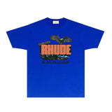 Rhude T Shirts Printed Trendy Pure Cotton