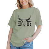 CM C&M WODRO Oversized Country Graphic Tees for Women