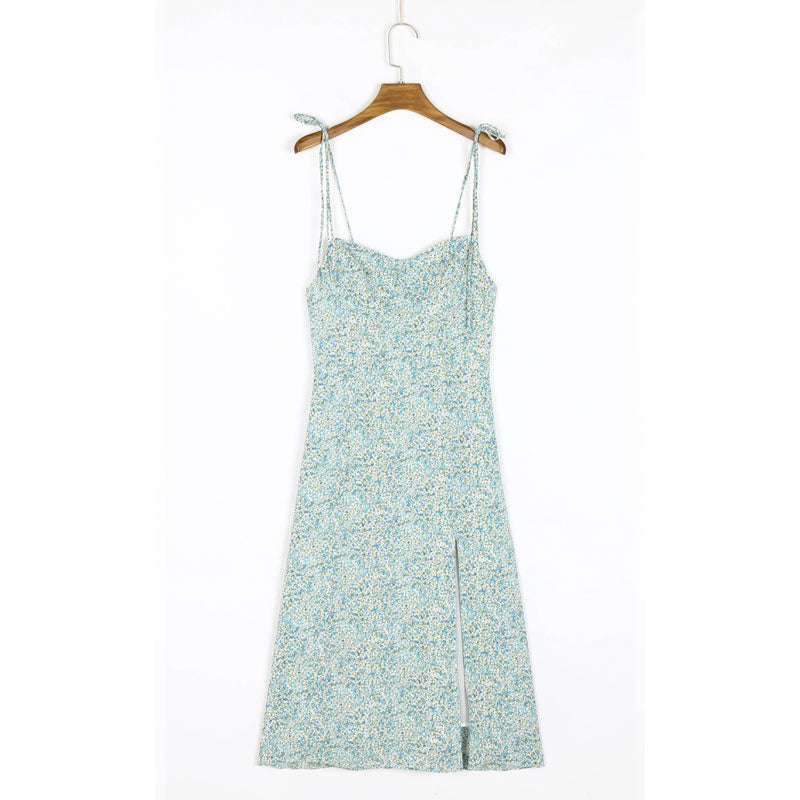 Women Dresses Girl Pastoral Floral Sling Dress