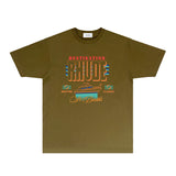 Rhude T Shirts Printed Trendy Pure Cotton