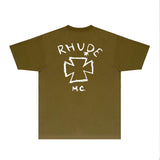 Rhude T Shirts Printed Trendy Pure Cotton