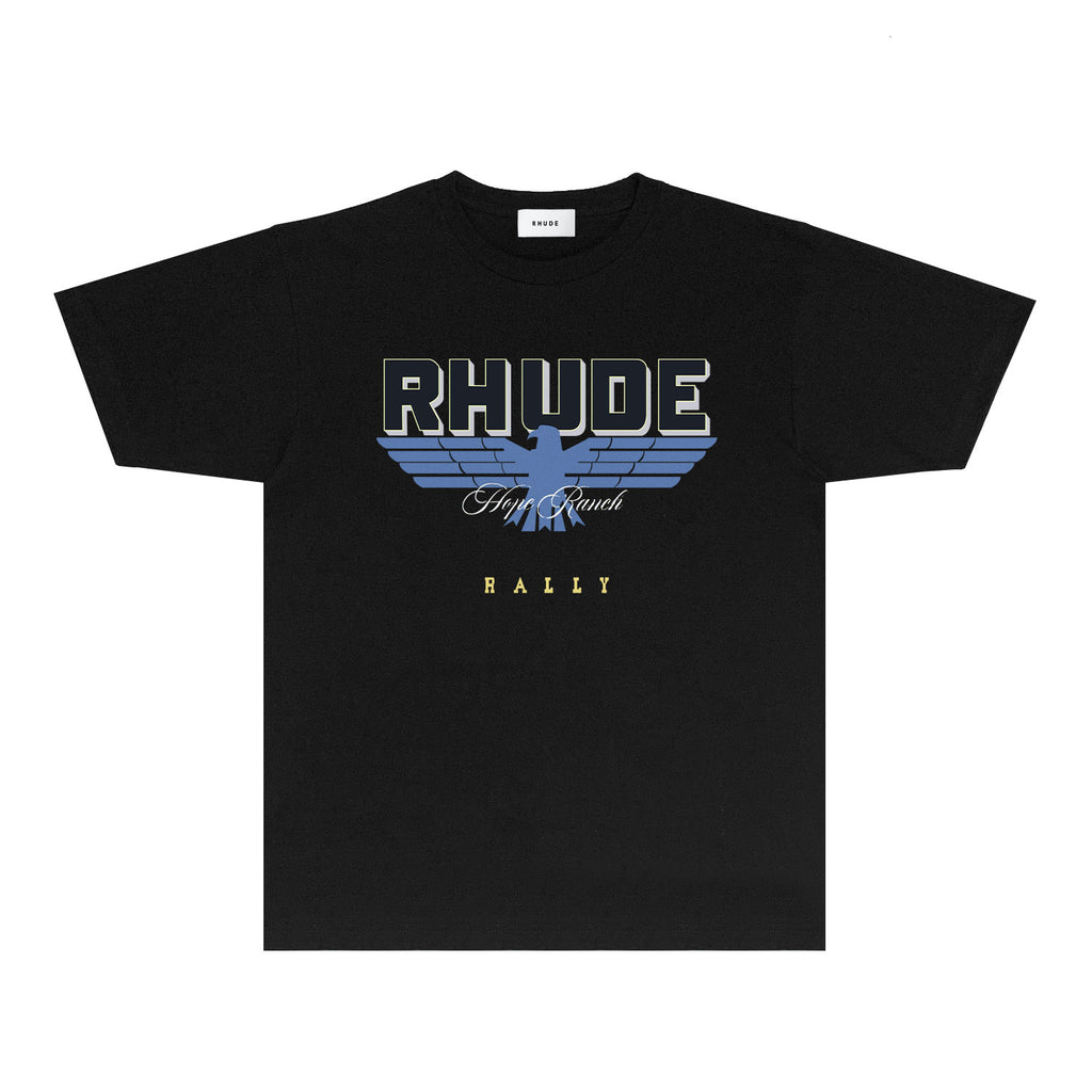 Rhude T Shirts Printed Trendy Pure Cotton