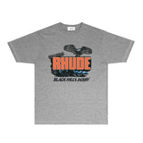 Rhude T Shirts Printed Trendy Pure Cotton