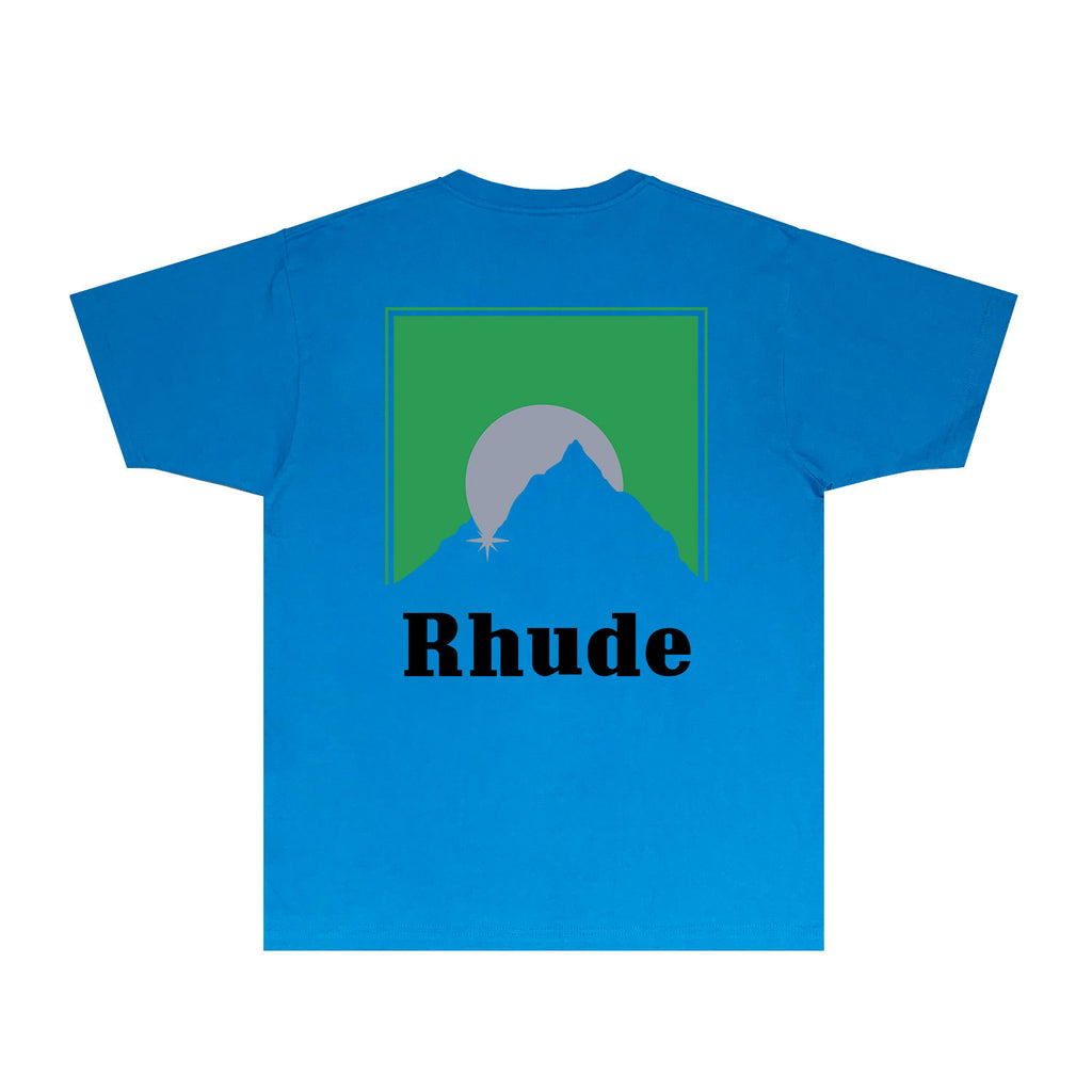 Rhude T Shirts Printed Trendy Pure Cotton