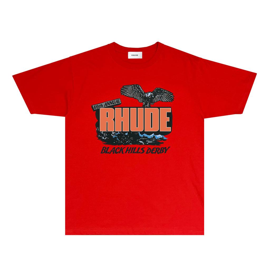 Rhude T Shirts Printed Trendy Pure Cotton