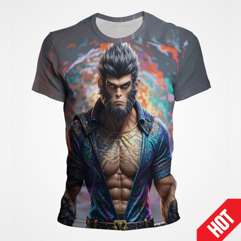 Novelty T Shirt For Men Shirt Black Myth Wukong Game 3D Print