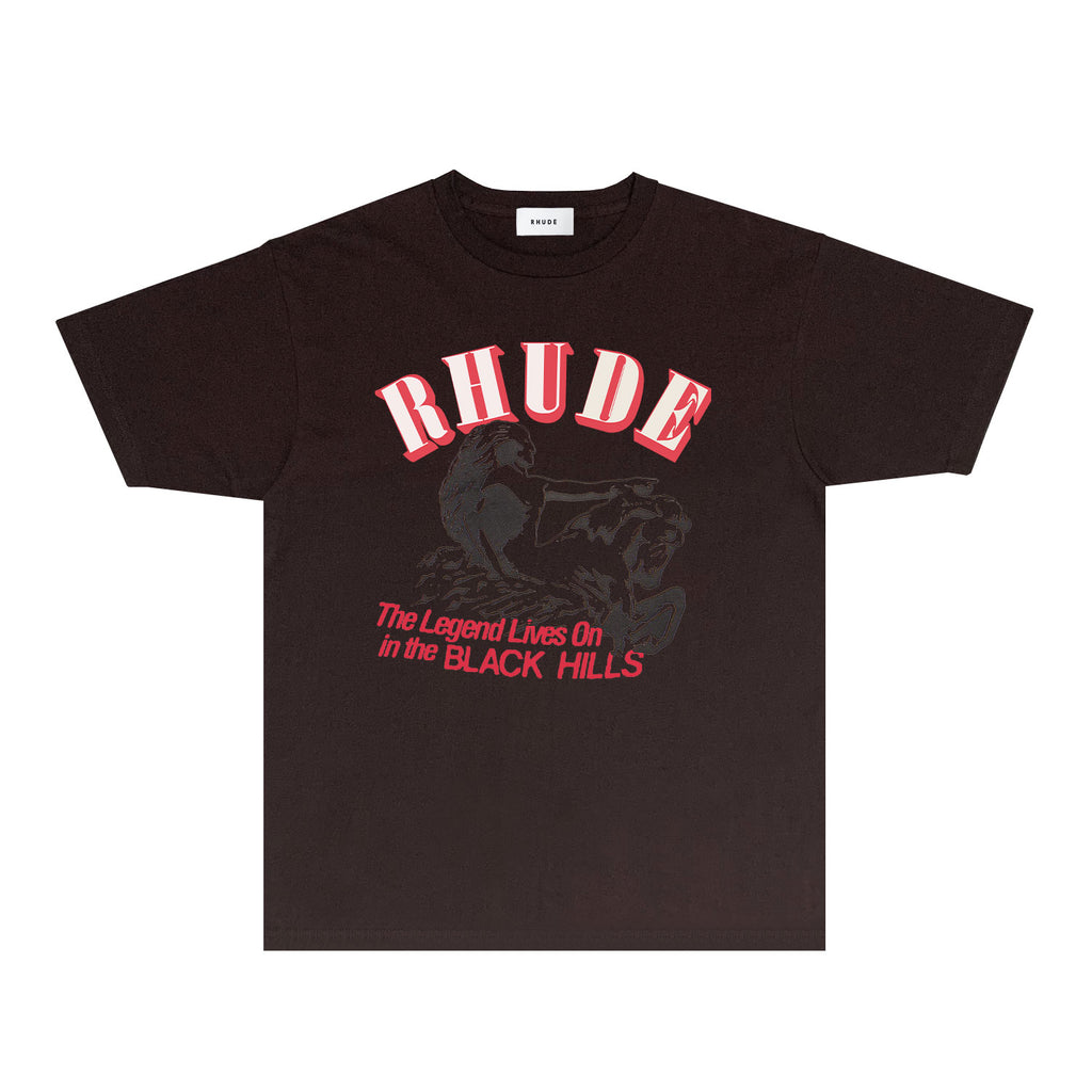 Rhude T Shirts Printed Trendy Pure Cotton