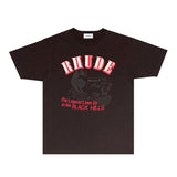 Rhude T Shirts Printed Trendy Pure Cotton