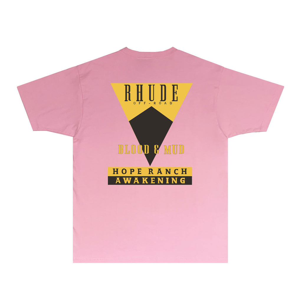 Rhude T Shirts Printed Trendy Pure Cotton