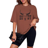 CM C&M WODRO Oversized Country Graphic Tees for Women