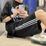 Men Beach Shorts Stripes Sports Loose