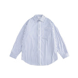 Unisex Shirt Cityboy Striped Loose Casual Long Sleeves Shirt