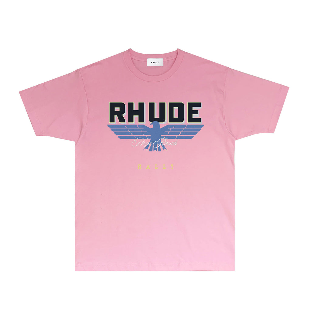 Rhude T Shirts Printed Trendy Pure Cotton