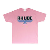 Rhude T Shirts Printed Trendy Pure Cotton