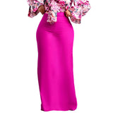 Women Bottoms Fashion Solid Color High Waist Dress