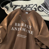 Men's T Shirt Handsome Loose Heavy Cotton