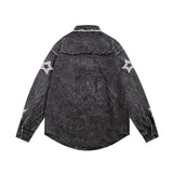 Long Sleeved College Style Denim Vintage
