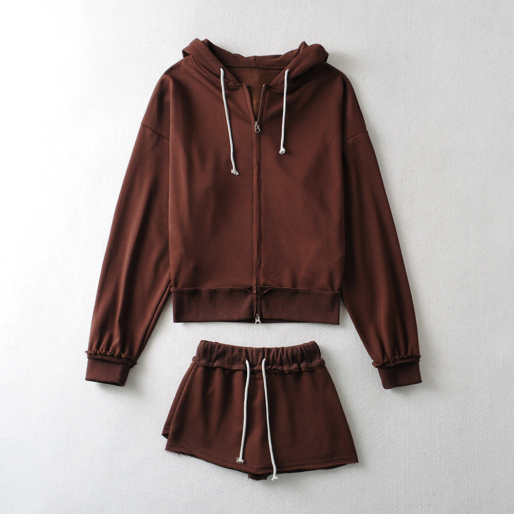 Women Hoodie Sports Casual Two-Piece Suit