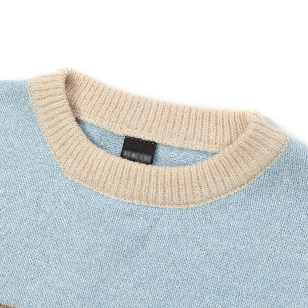 Men Sweater Striped Sweater Loose and Idle Casual Base