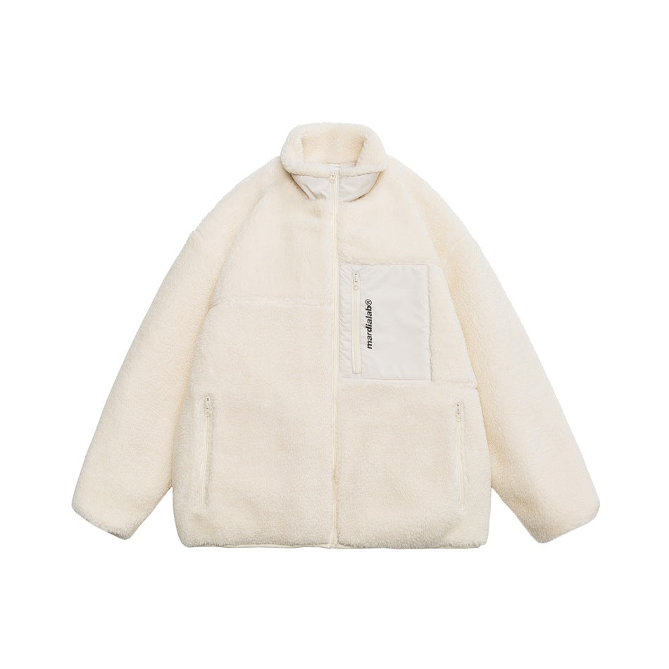 Unisex Coat Lambswool Loose Thick Winter