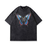 Men T-Shirt Bear Print Distressed