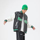 Unisex Pu Jacket Leather Baseball Jacket Motorcycle