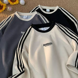 Men's T Shirt Summer Loose Casual Waffle