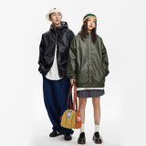 Unisex Pu Jacket PU Leather Jacket Cool Handsome