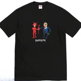 Supreme Men's Alphabet Cartoon Printed Cotton T-shirt Couple