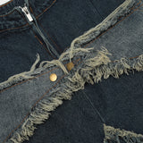 Men Shorts Five-Pointed Star Paste Cloth Embroidery Denim Summer