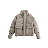 Unisex Coat Stand-up Collar Thick Warm Winter