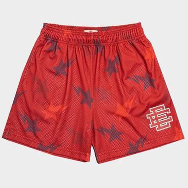 EE BAPE Shorts Fitness Sports American Short-Length Pants Mesh Breathable and Loose