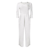 Women Co-Ords Beauty Clothing Winter Long Sleeve Solid Color Loose Jumpsuit