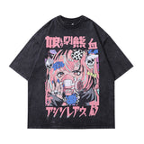 Men T-Shirt Dragon Ball Printing Distressed Idle Style